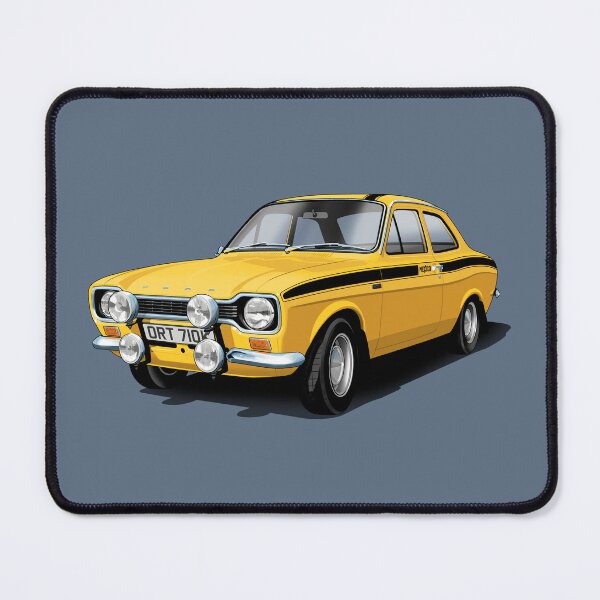 Item preview, Mk 1 Ford Escort Mexico in yellow designed and sold by candc-retro.