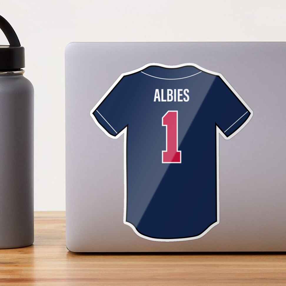 Ozzie Albies Jersey Sticker for Sale by cbaunoch