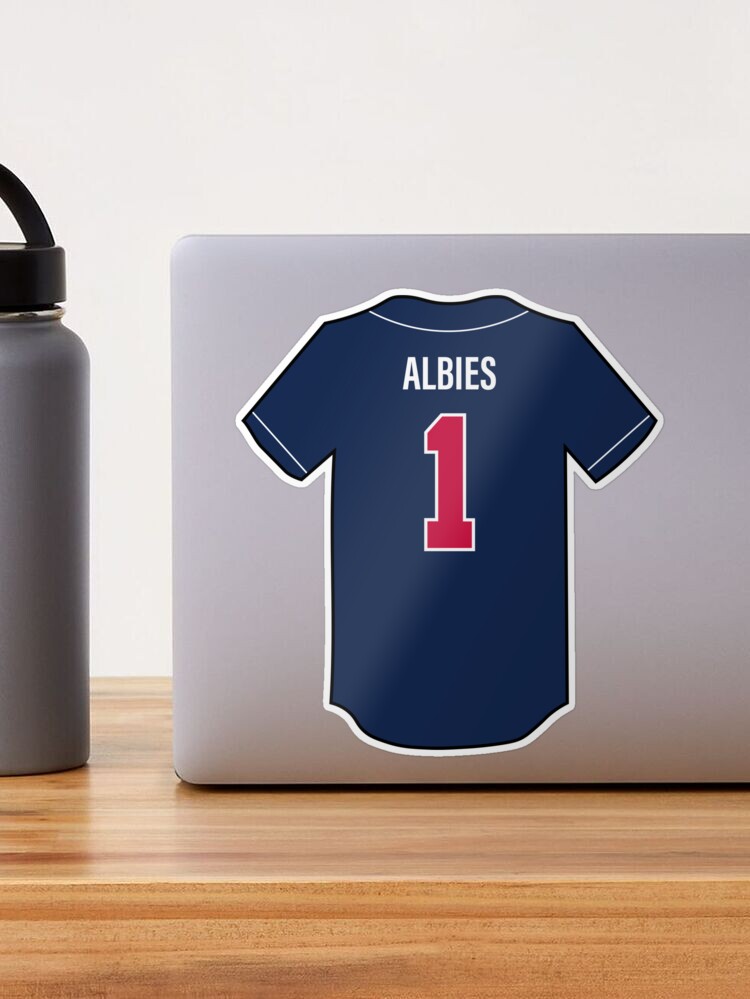 Ozzie Albies Jersey Sticker for Sale by cbaunoch