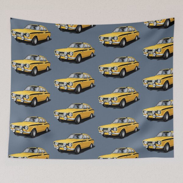 Item preview, Mk 1 Ford Escort Mexico in yellow designed and sold by candc-retro.