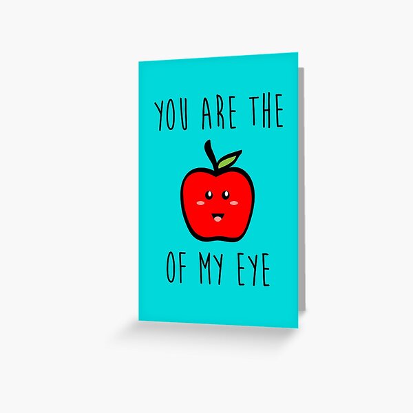 Carte de vœux for Sale avec l'œuvre « Tu es la pomme de mes yeux ...