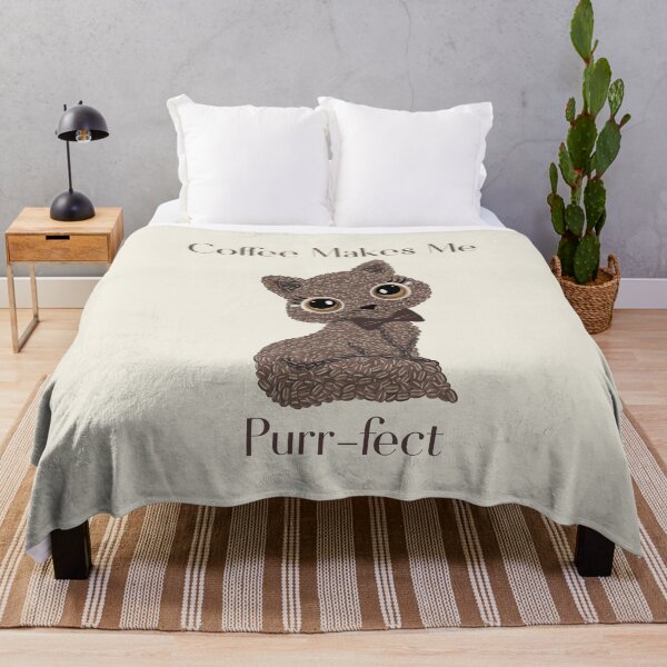 Item preview, Coffee Makes Me Purr-fect-Coffee Lovers-Cat Lovers-Coffee Gifts, Art Colory designed and sold by artcolory.