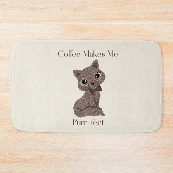 Item preview, Coffee Makes Me Purr-fect-Coffee Lovers-Cat Lovers-Coffee Gifts, Art Colory designed and sold by artcolory.