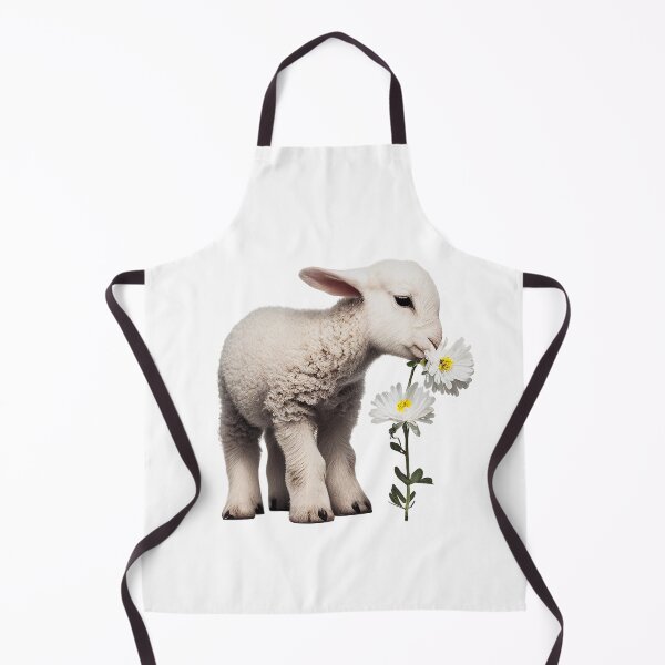 Item preview, Cordero con una flor designed and sold by naturemenagerie.