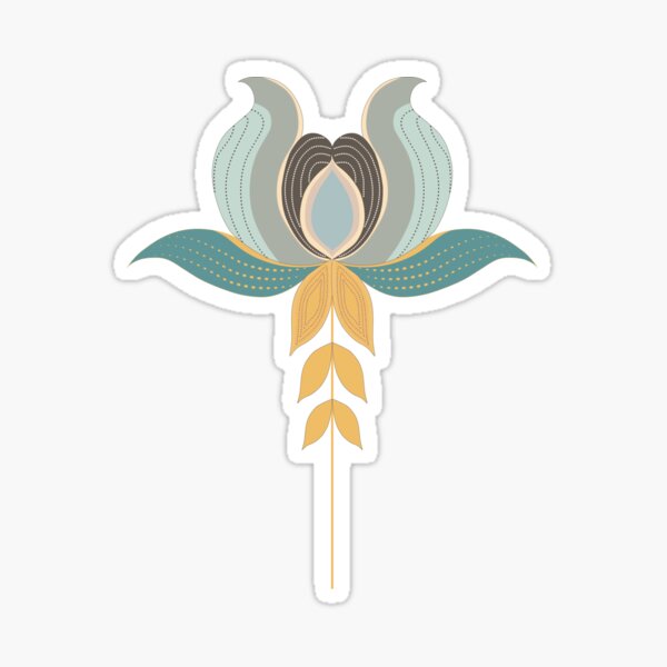 flower female green Sticker