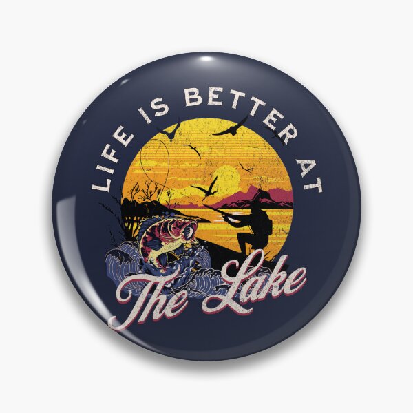 Item preview, Life is better at the lake | Fishing legend | Vintage Style designed and sold by Tee-Craftify.