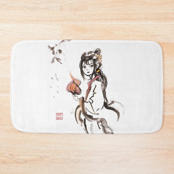 Item preview, Wizard Girl with Fireball Sumi-e designed and sold by joannahliu.