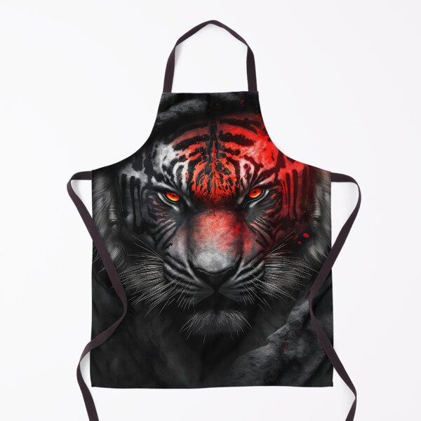 Item preview, Black wild angry tiger with red eyes designed and sold by Mk5studio.