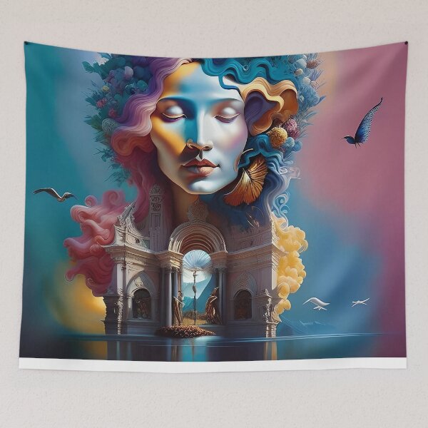 Item preview, Abstract Surreal Portrait Immersed in Hidden Dreams designed and sold by artmanikin.