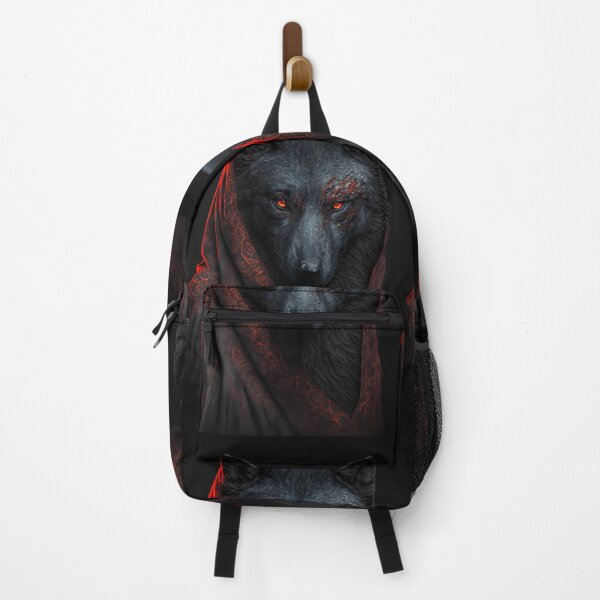 Item preview, Black wild angry wolf with red eyes designed and sold by Mk5studio.