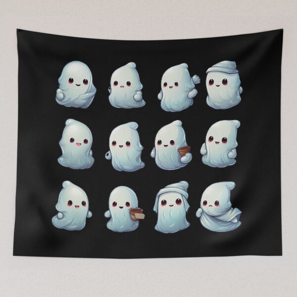 Item preview, A collection of stickers of many ghosts and sprites for Halloween stickers pack designed and sold by LoLovi.