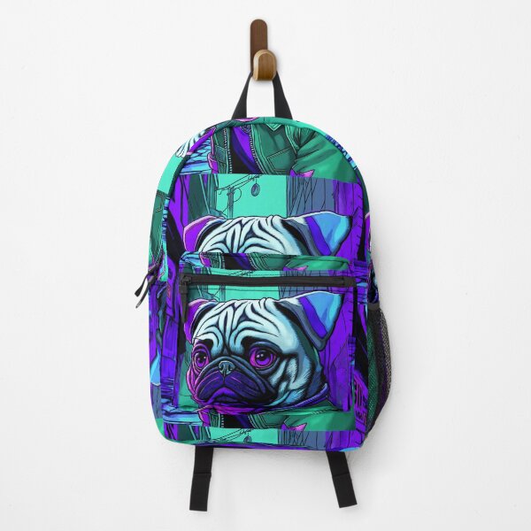 Item preview, Pug in Cyberpunk Alley designed and sold by RedBluffTraders.