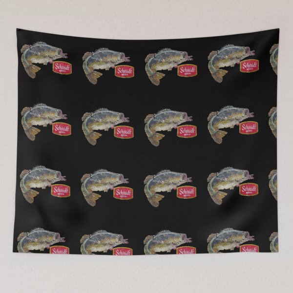 Item preview, Schmidt Beer Largemouth Bass Fishing Vintage Distressed Retro designed and sold by JohnZimm.