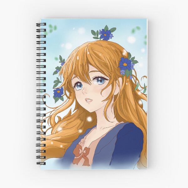 Artikelvorschau, Anime Girl with flowers entworfen und verkauft von ChallaDesign.