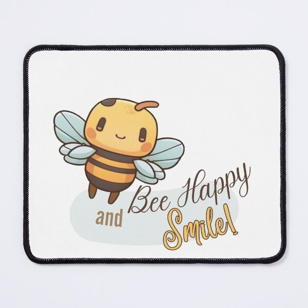 Item preview, Cute Bee - Bee Happy and Smile Positivity Sticker designed and sold by Triplicate Limited.