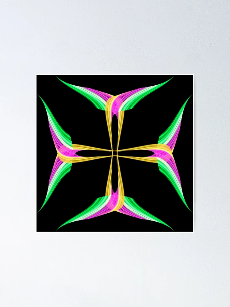 Thumbnail 1 of 3, Poster, multicolored checkered pattern designed and sold by Meo Design.