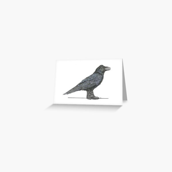 Item preview, Crow with False Teeth in Engineer Boots designed and sold by JimsBirds.