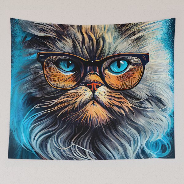 Item preview, Hipster cat Teo #cat designed and sold by JBJart.