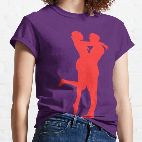 Romantic couple silhouette illustration Classic T-Shirt