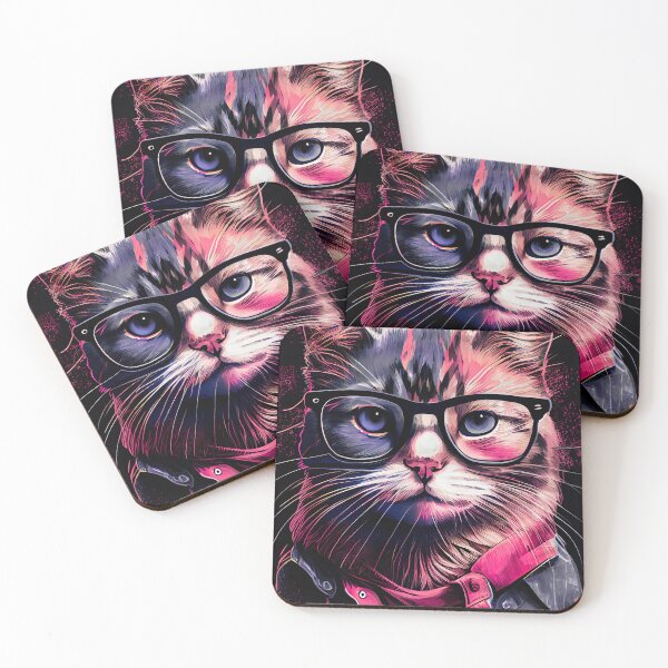 Item preview, Hipster cat Willow #cat designed and sold by JBJart.