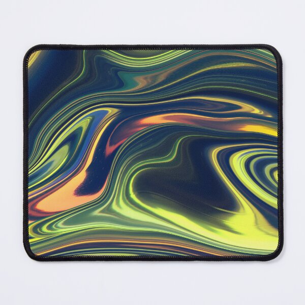 Item preview, Metallic green, blue and orange liquid paint marble pattern designed and sold by 1Celery.
