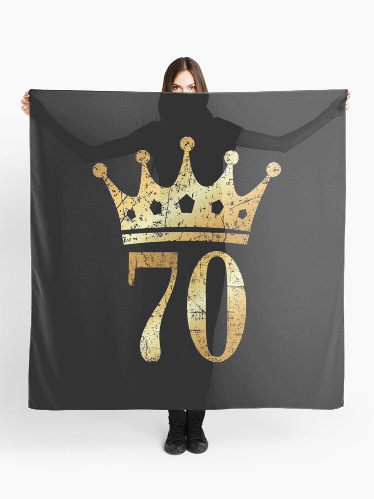 70th Birthday Crown (Ancient Gold) Scarf