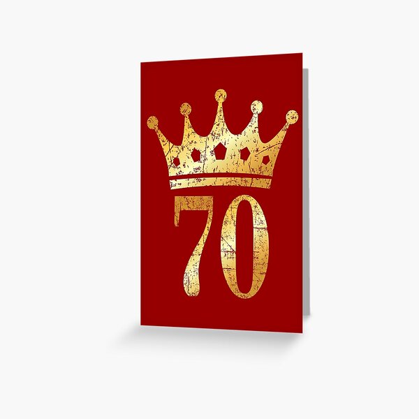 70. Geburtstag Krone (Vintage Gold) Grußkarte