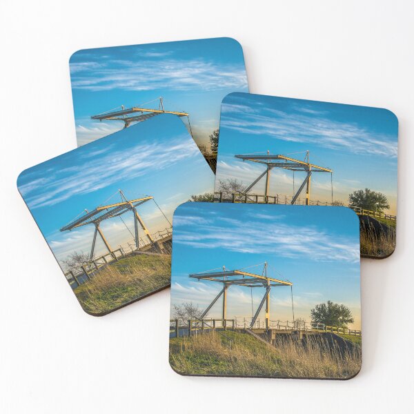 Item preview, Bridge in Ostfriesland at sunset designed and sold by Stefans-Bilder.