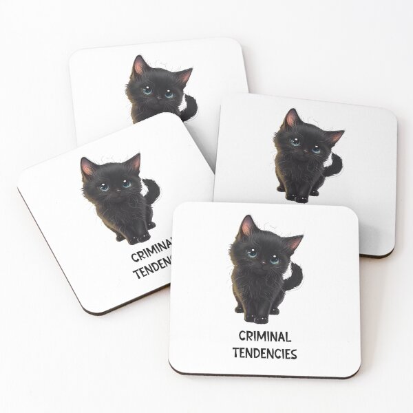 Item preview, Criminal Tendencies Black Cat designed and sold by SunnyFunnyArt.