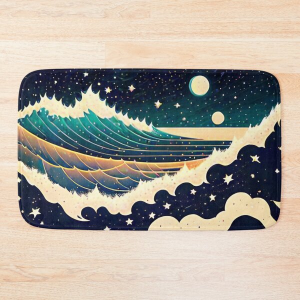 Item preview, Night Ocean with Stars designed and sold by ArtFactoryAI.