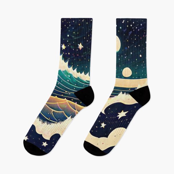 Item preview, Night Ocean with Stars designed and sold by ArtFactoryAI.