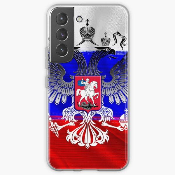 Flag of Russia with the coat of arms laid over it Samsung Galaxy Soft Case