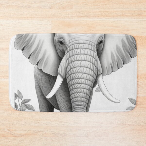 Item preview,  Vintage Elephant Pencil Sketch Design Pattern Print  designed and sold by randomtdesigns.