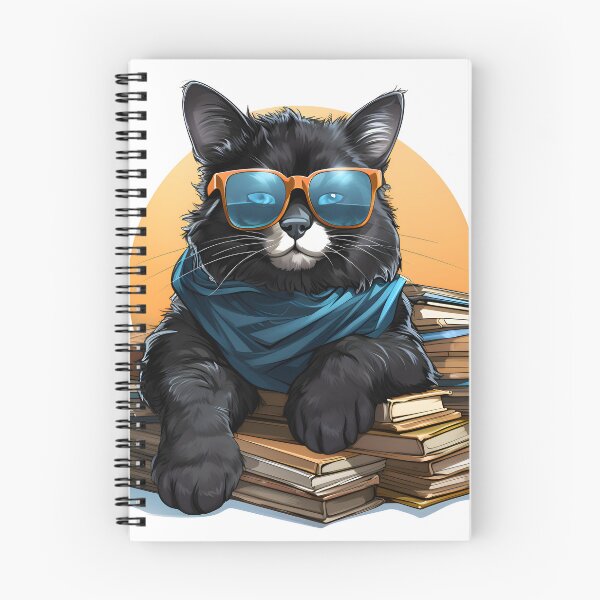 Item preview, Cat With Glasses Sitting On Books designed and sold by alacaz.