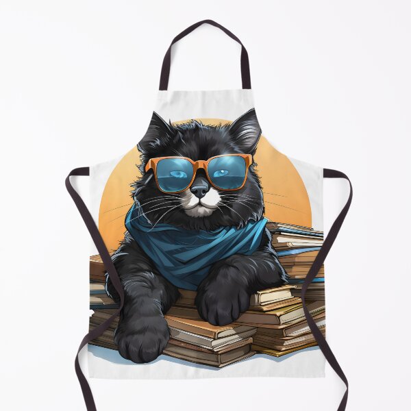 Item preview, Cat With Glasses Sitting On Books designed and sold by alacaz.