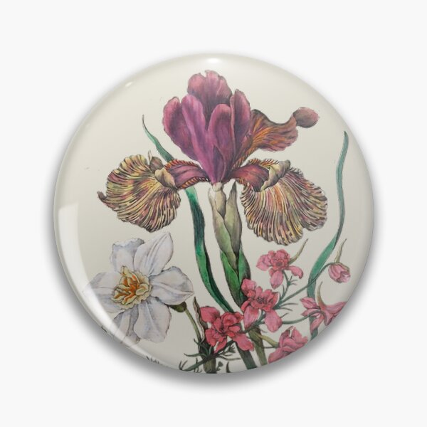 Item preview, Iris, daffodil and other illustrated flowers designed and sold by scientiafemina.