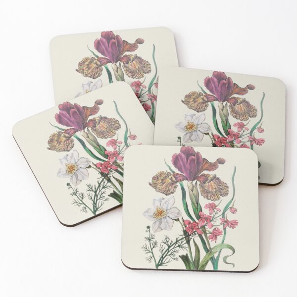 Item preview, Iris, daffodil and other illustrated flowers designed and sold by scientiafemina.