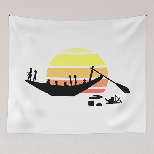 Item preview, Egyptian Boat with Sunset and Hieroglyphs: Boat designed and sold by BReinbold.