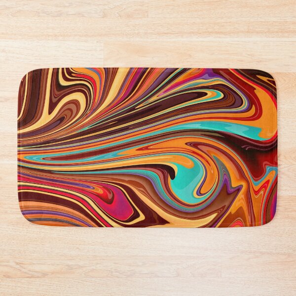 Item preview, Retro colorful liquid paint marble pattern designed and sold by 1Celery.