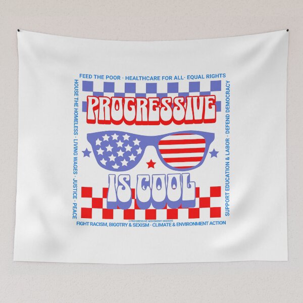 Item preview, PMD00986 Progressive Movement Designs Progressive is Cool patriotic American flag sunglasses design shows you support democracy progressive goals for Progressives Democrats Independents Liberals designed and sold by ProgressiveLeft.