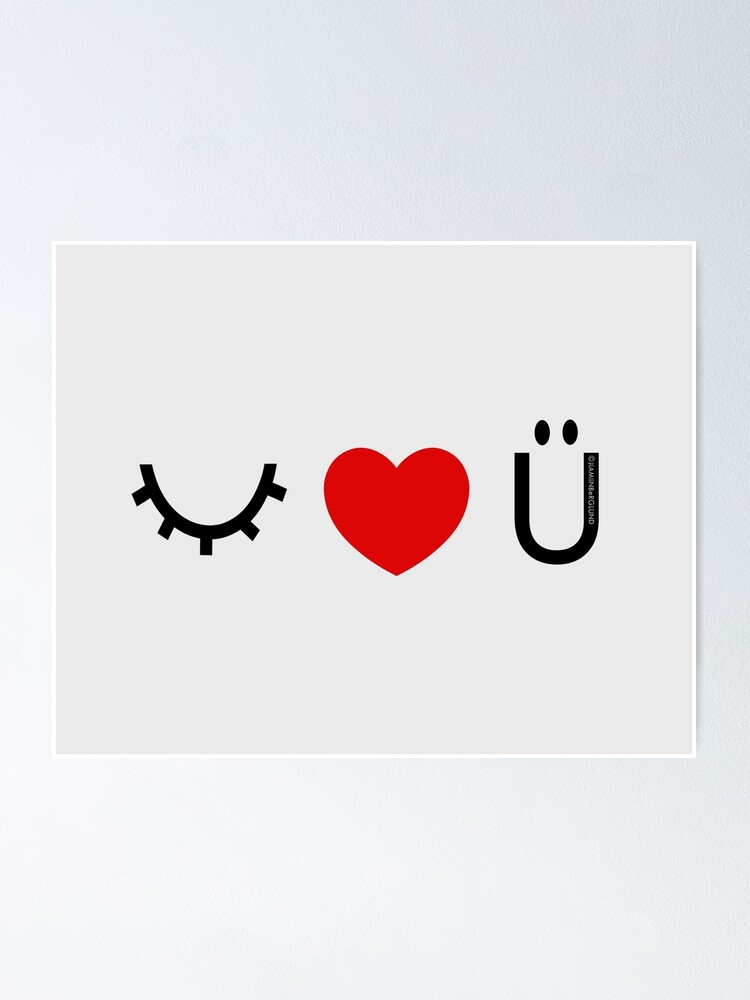 Eye Chart I Love You Poster