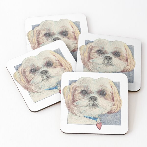 Item preview, Jojo, Malshi puppy portrait in pencil designed and sold by HelenDBVickers.