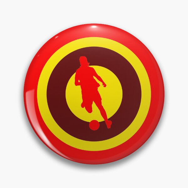 Item preview, China Steel Dragons Red Gold women's football retro Mod Roundel designed and sold by ModSupporters.