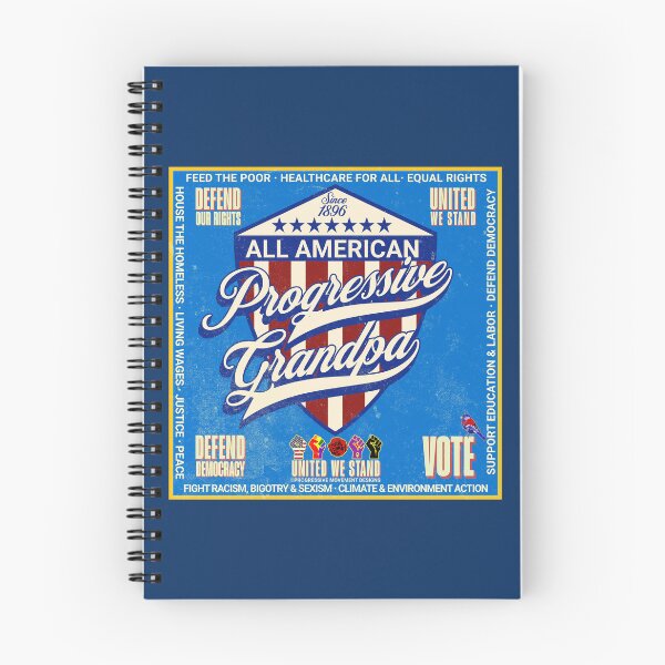 Item preview, PMD00988 Progressive Movement Designs vintage patriotic American flag All American Progressive Grandpa design shows you support democracy progressive goals for Progressives Democrats Independents designed and sold by ProgressiveLeft.
