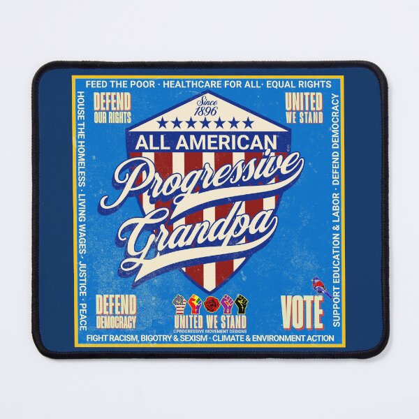 Item preview, PMD00988 Progressive Movement Designs vintage patriotic American flag All American Progressive Grandpa design shows you support democracy progressive goals for Progressives Democrats Independents designed and sold by ProgressiveLeft.