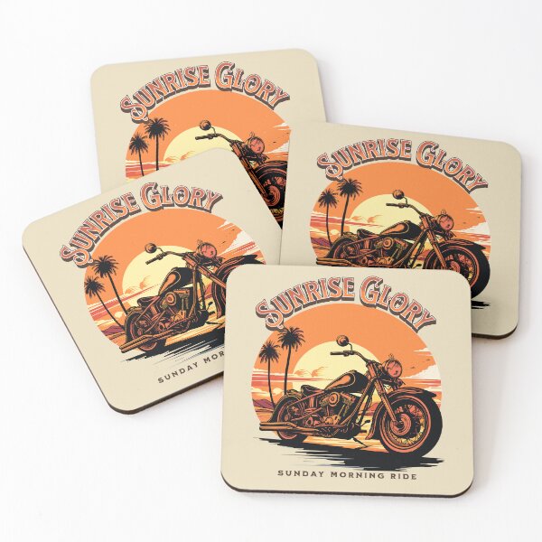 Item preview, Sunday Morning Ride - Vintage Motorcycle Sunset T-Shirt designed and sold by Zandalus.