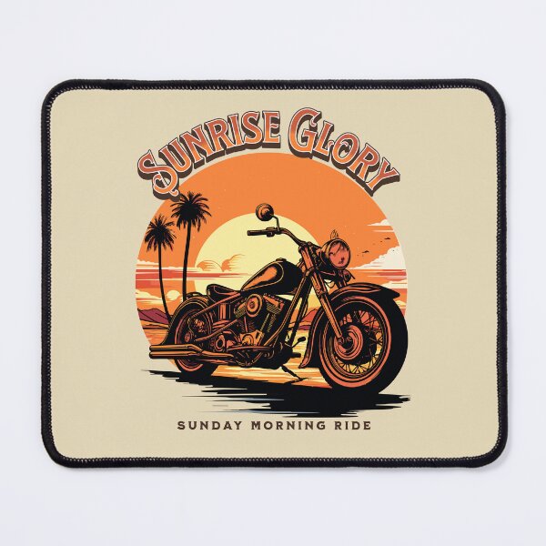 Item preview, Sunday Morning Ride - Vintage Motorcycle Sunset T-Shirt designed and sold by Zandalus.