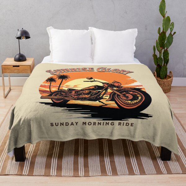 Item preview, Sunday Morning Ride - Vintage Motorcycle Sunset T-Shirt designed and sold by Zandalus.