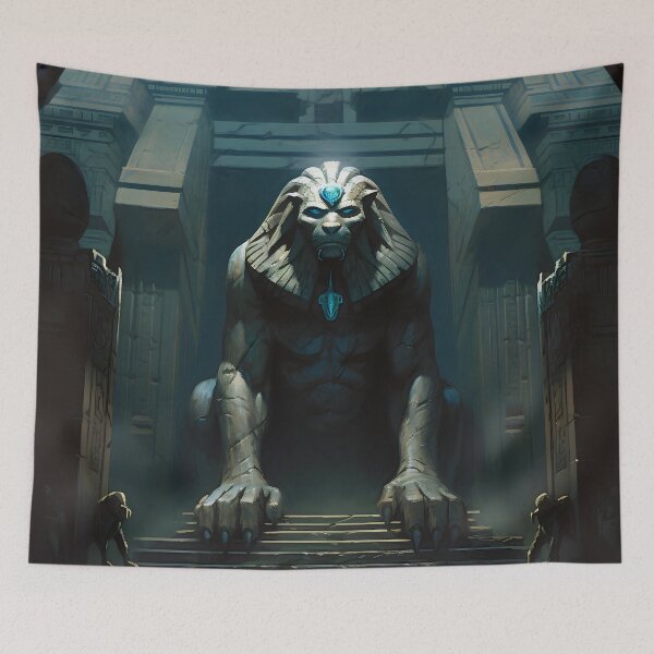 Item preview, The Enigma of the Sphinx: Majestic and Mysterious in a High Quality Mythological Illustration. designed and sold by InsaneLEDP.