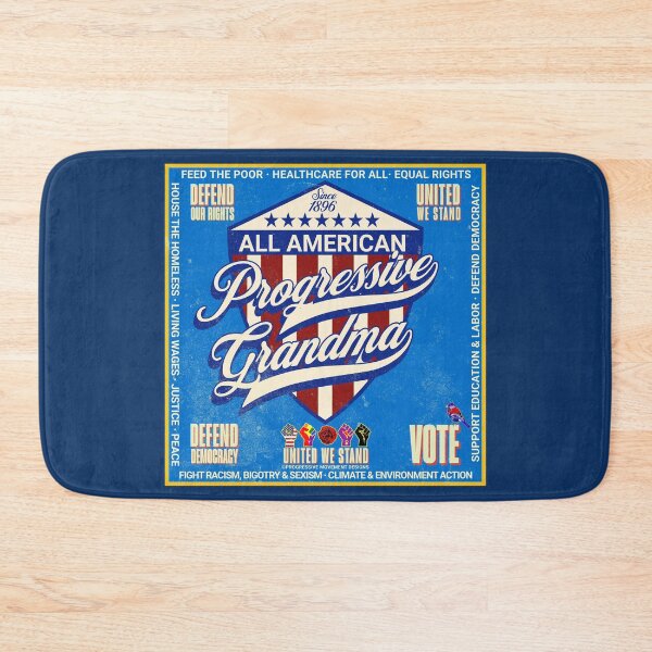 Item preview, PMD00989 Progressive Movement Designs vintage patriotic American flag All American Progressive Grandma design shows you support democracy progressive goals for Progressives Democrats Independents designed and sold by ProgressiveLeft.